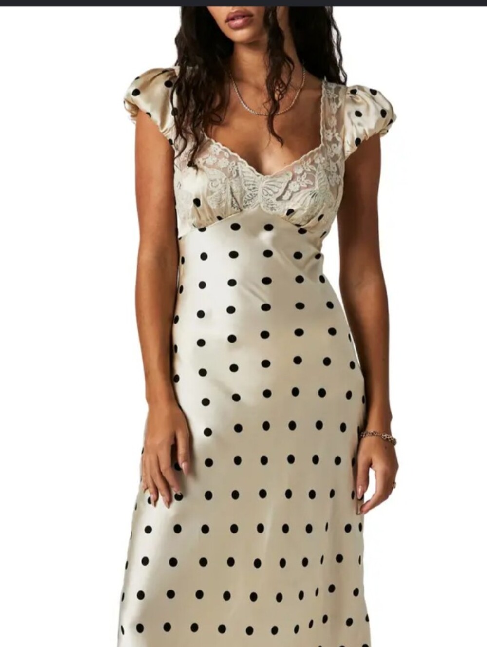 Beautiful Dress With Lacy Top